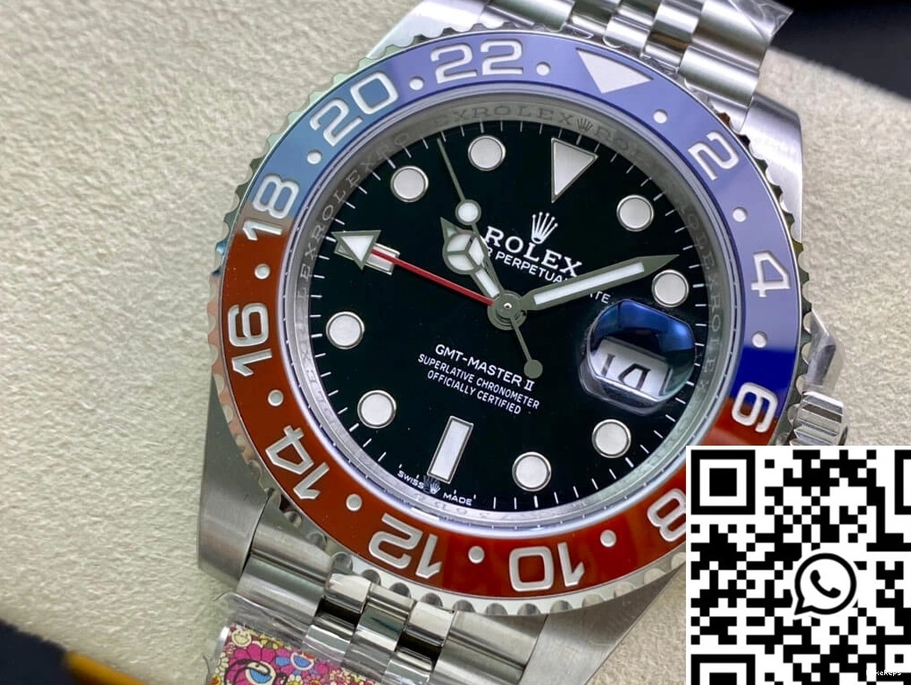 Clean M126710BLRO-0001 Rolex GMT Master Factory Dial II Black 0307